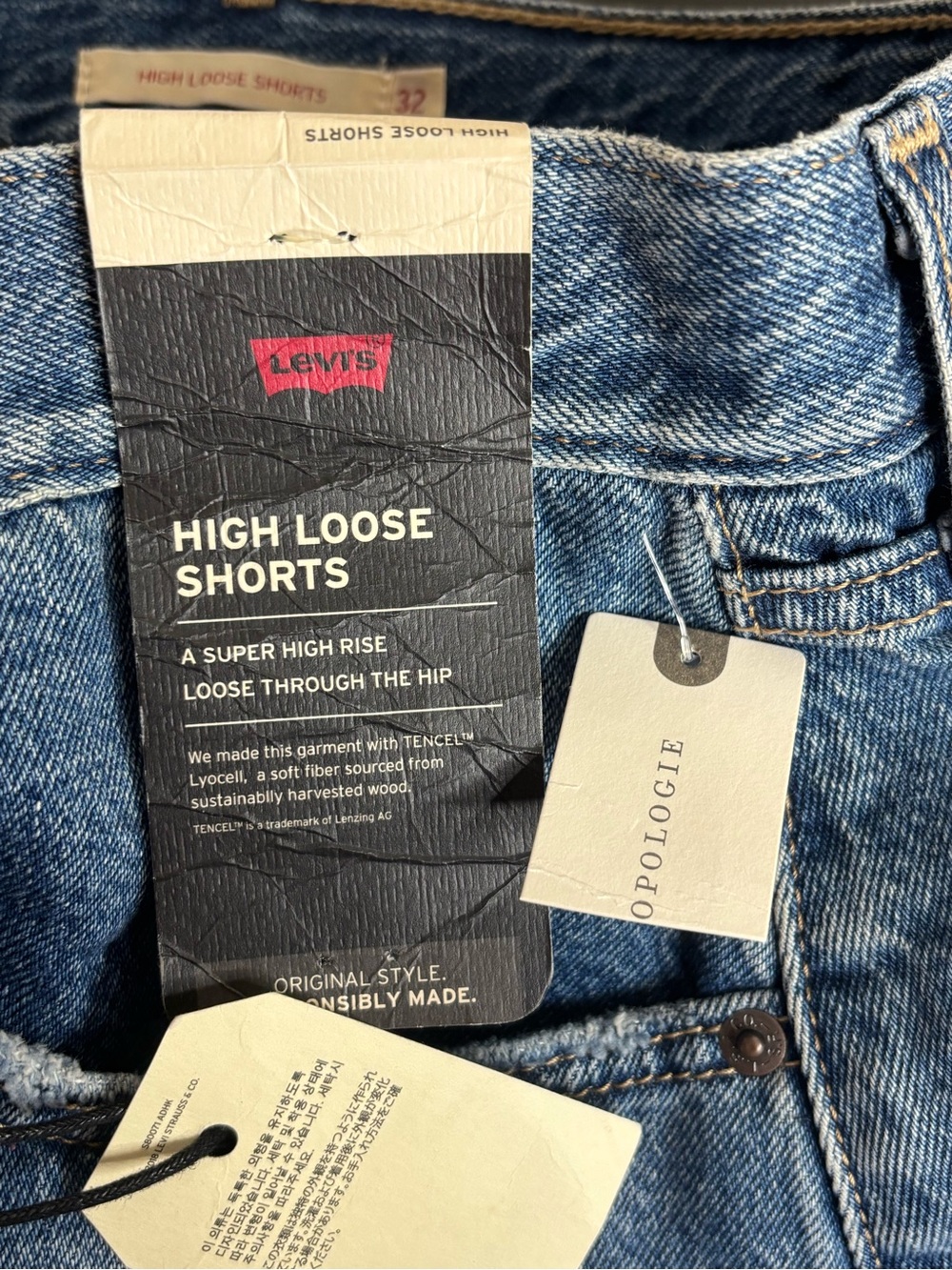 Anthropologie Levi's High Loose Shorts size 32 NWT - Picture 4 of 6